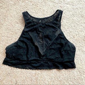 Aerie Lace High Neck Open Back Bralette